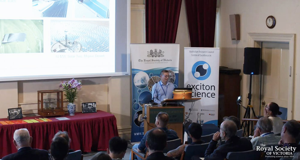 Dr Wallace Wong of The University of Melbourne delivering the second Light Conversations Lecture at The Royal Society
